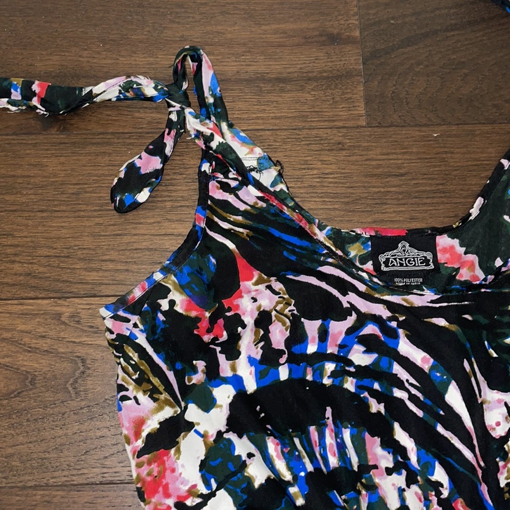 Angie Multi Color Romper with Pockets - Picture 2 of 5